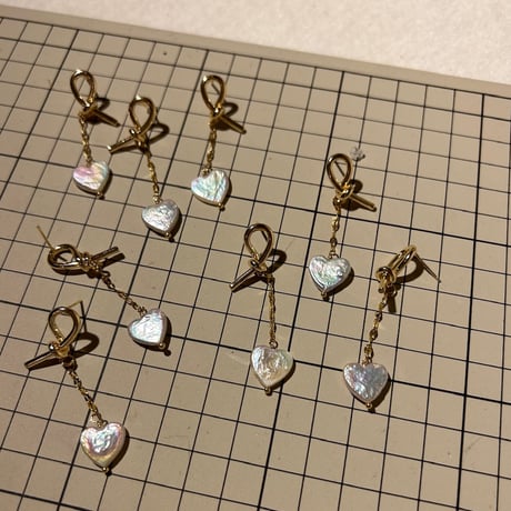 Knot heart chain pierce gold 14kgfd