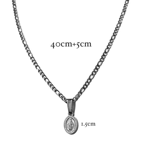Putit medallion necklace silver 304L