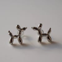 Balloon dog stud pierce silver 316L