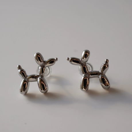 Balloon dog stud pierce silver 316L