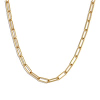 Thin twist chain necklace gold 316L