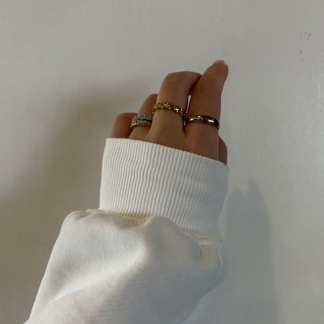 Chunky star ring gold 316L