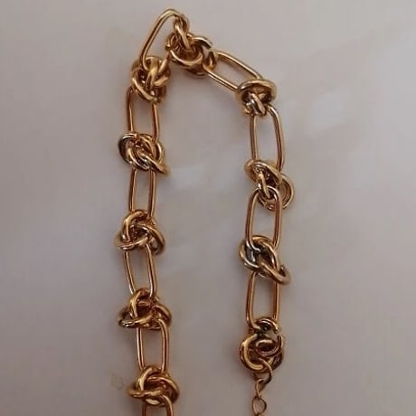 Knot thick bracelet gold 304L