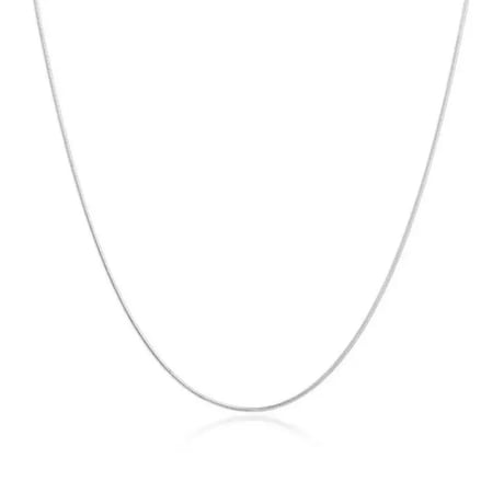 Snake chain 1mm necklace silver 316L