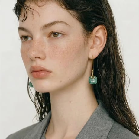 P-102 Natural Stone Drop Earrings
