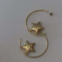 Star hoop pierce gold 316L