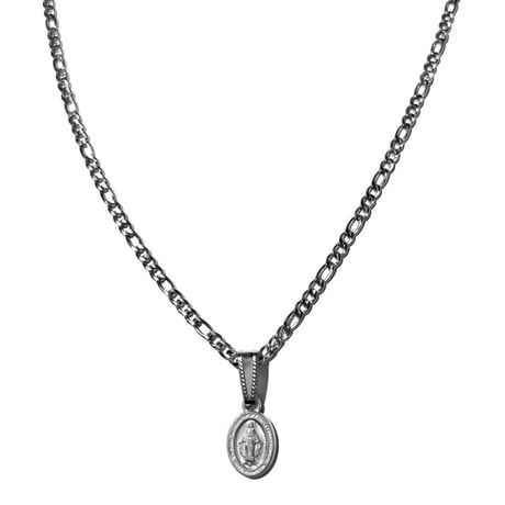 Putit medallion necklace silver 304L