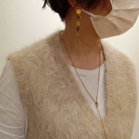 Long obal chain pierce gold 316L