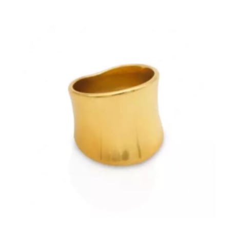 Cube thick ring gold 316L