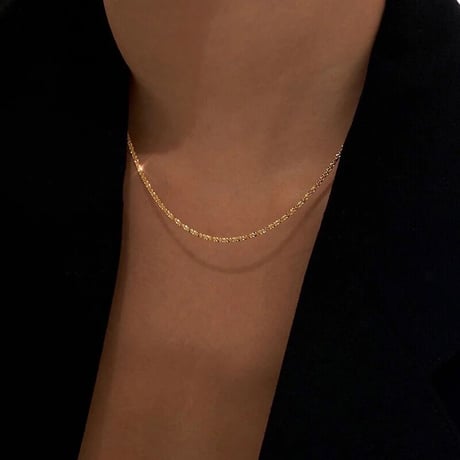 Glitter necklace gold 316L