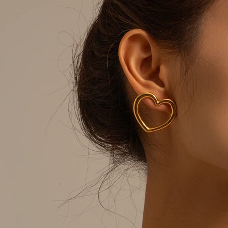 Big love heart gold 304L