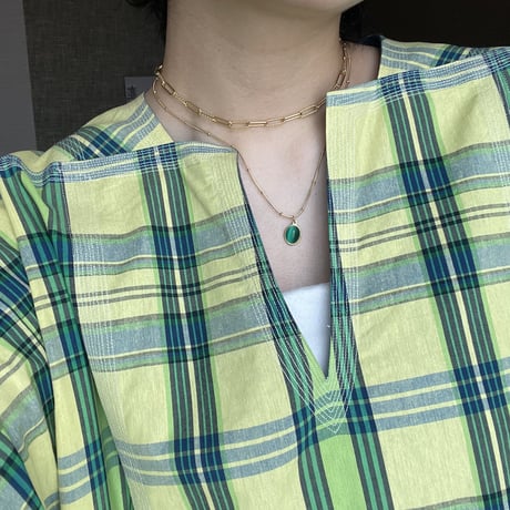 Thin twist chain necklace gold 316L