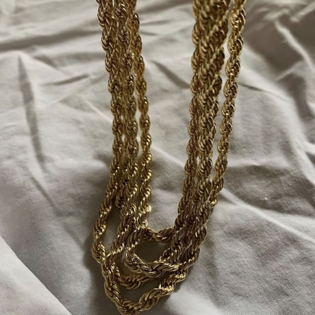 Twist necklace 6mm 60cm gold 316L