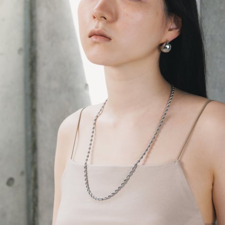 Twist necklace 6mm 60cm silver 316L