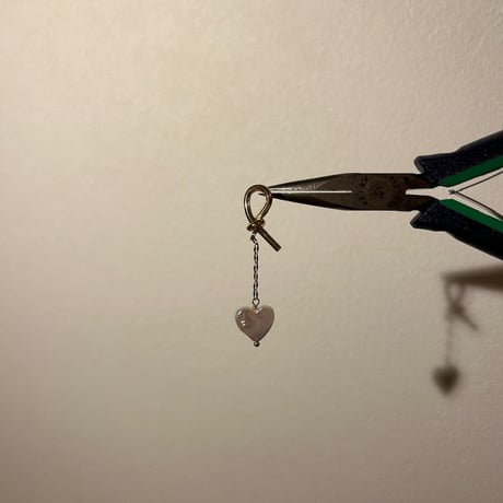 Knot heart chain pierce gold 14kgfd