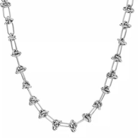 Knot thick necklace silver 304L