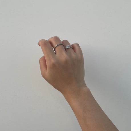 Eternity  zirconia ring silver 316L