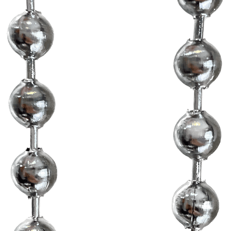 Ball chain heart charm necklace 6mm 40cm silver 304L