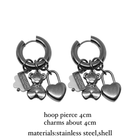 Angels hoop pierce silver 304L