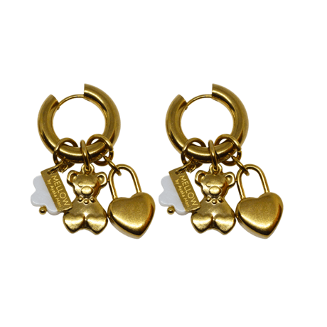 Angels hoop pierce gold 304L