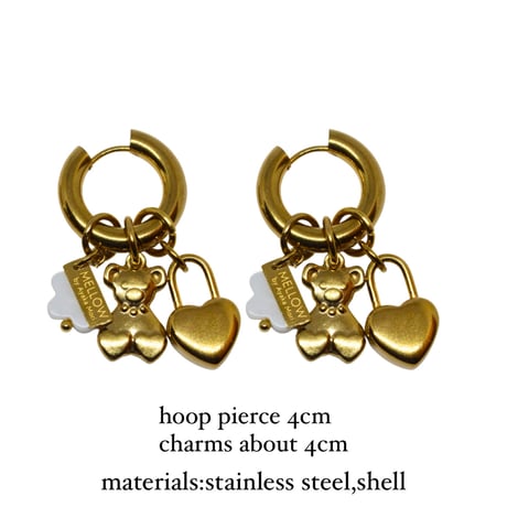 Angels hoop pierce gold 304L