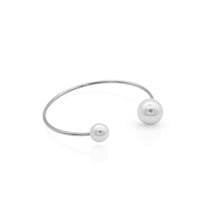 Open pearls bracelet silver 316L