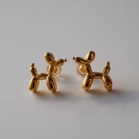 Balloon dog stud pierce gold 316L