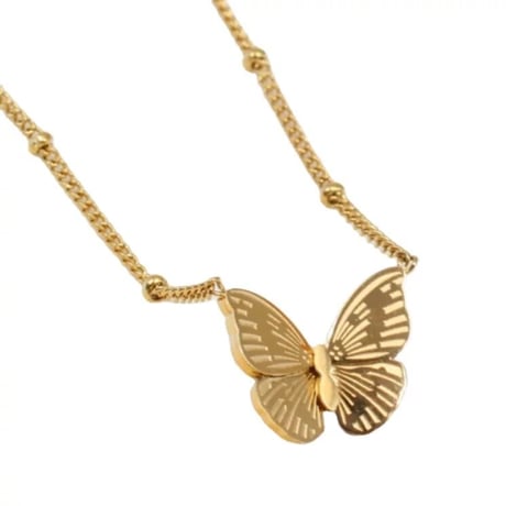 Butterfly necklace gold 316L