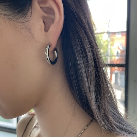 Simple hoop pierce silver 316L