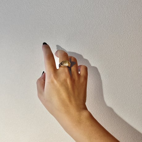 Clear resin round ring gold 316L