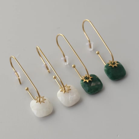 P-102 Natural Stone Drop Earrings