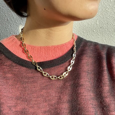 Wedge chain necklace gold 316L