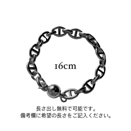 Block chain ball bracelet silver 304L