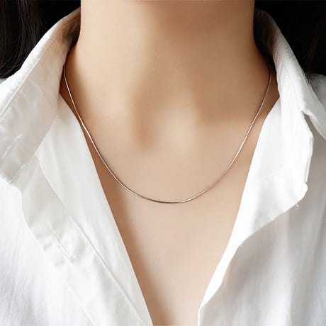Snake chain 1mm necklace silver 316L