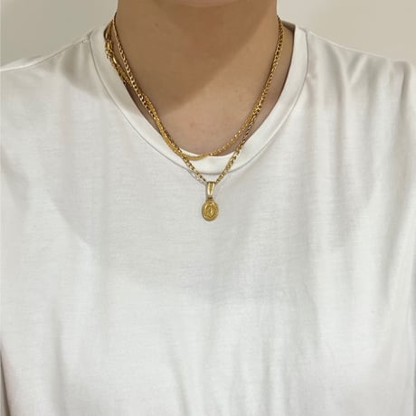 Putit medallion necklace gold 304L