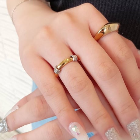 Thick disk ring gold 316L
