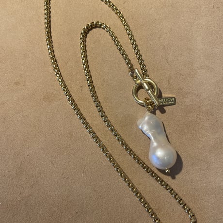 Renewal clogging chain pearl necklace 304L