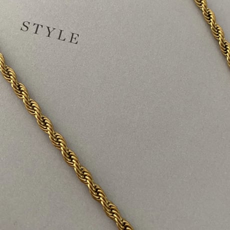 Twist necklace 6mm 60cm gold 316L