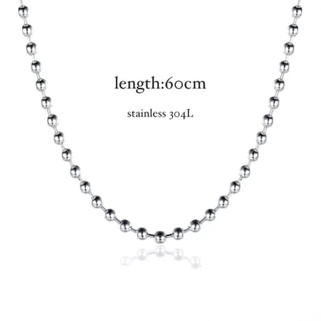 Ball chain necklace 6mm 70cm silver 304L