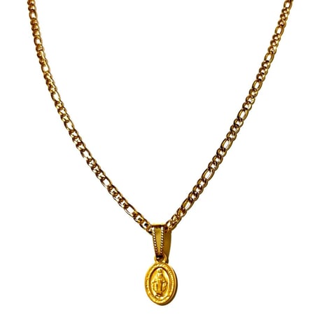 Putit medallion necklace gold 304L