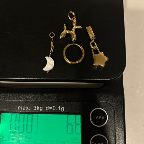 Stella hoop pierce gold 304L