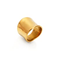 Cube thick ring gold 316L