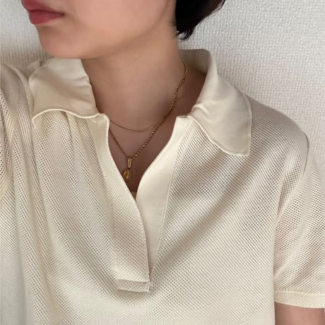 Putit medallion necklace gold 304L