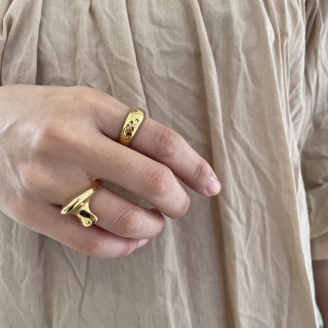 Constellation ring gold 316L