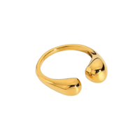 Plump open ring gold 316L