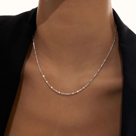 Glitter necklace silver 316L