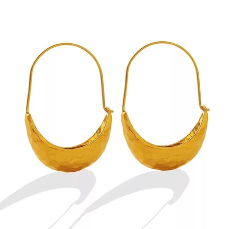 Drop dangle hoop pierce gold 316L