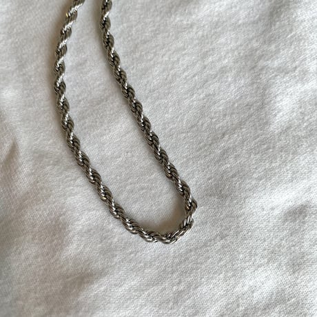 Twist necklace 6mm 60cm silver 316L