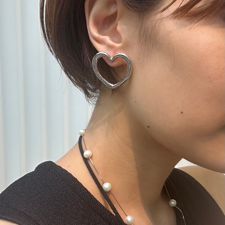Big love heart silver 316L