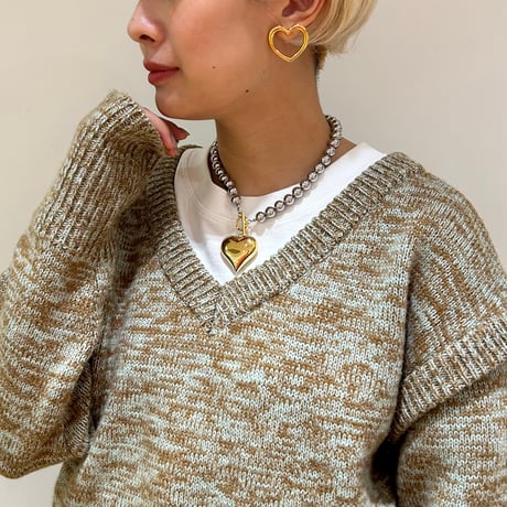 Big love heart gold 304L